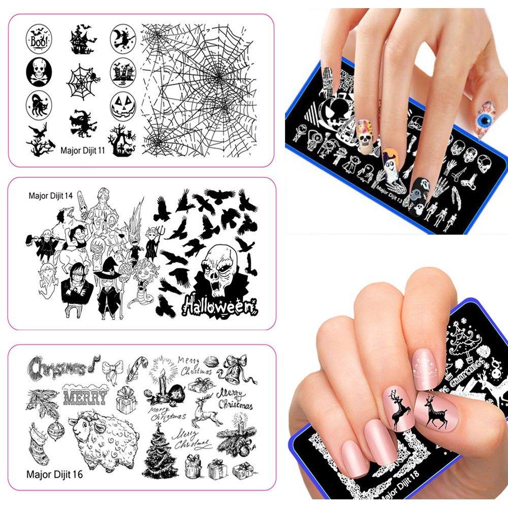 Bảng In Móng Tay Thời Trang DIY Chủ Đề Halloween