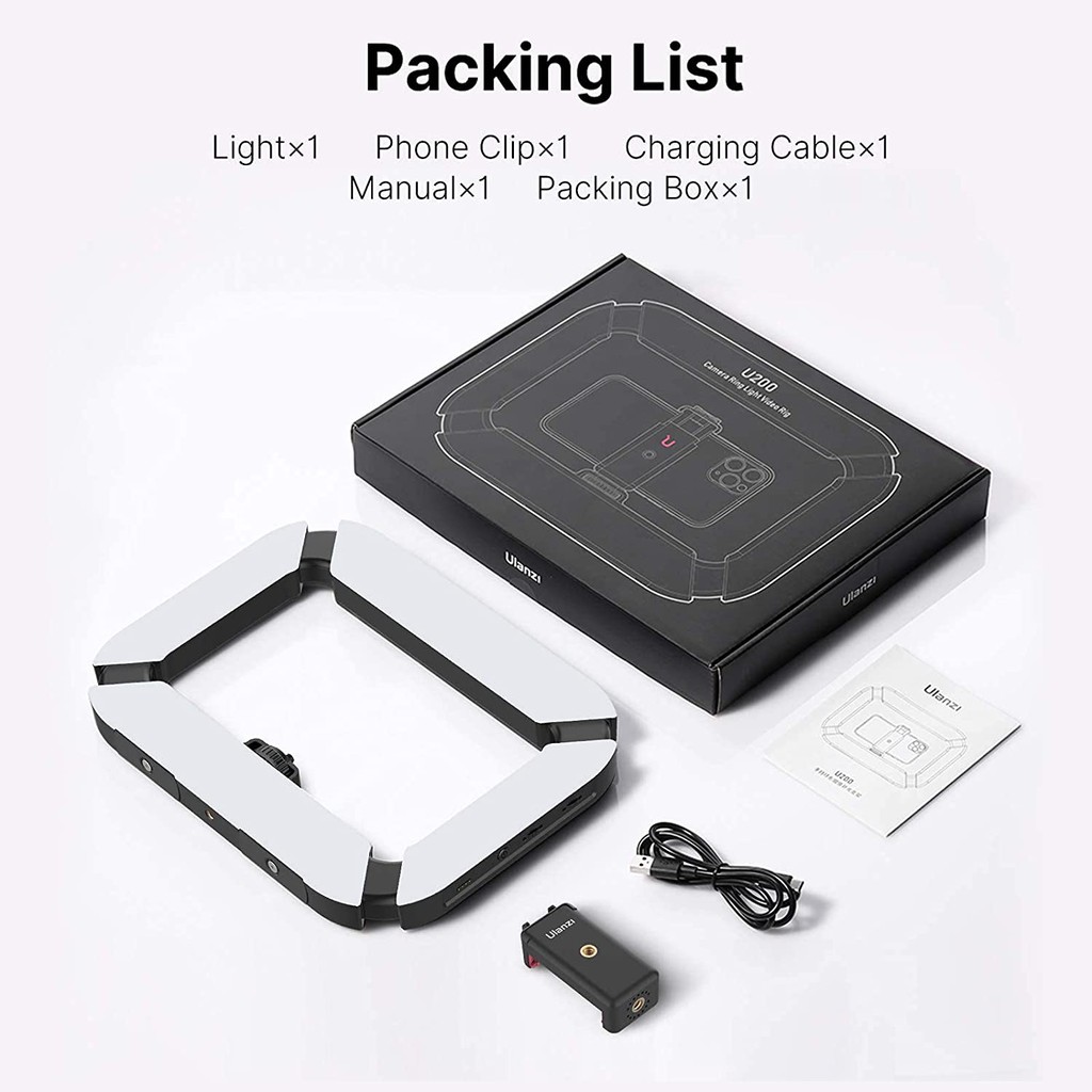 Ulanzi U200 - Khung Tay Cầm Đèn Led Quay Phim Đa Năng - Hàng Chính Hãng