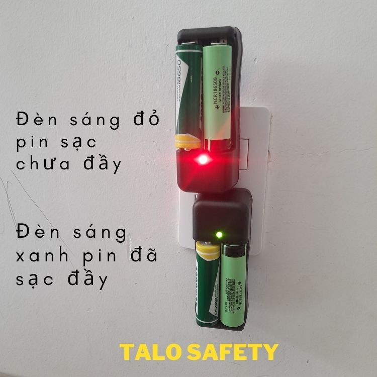 Sạc 2 khe pin 18650 16340 14500, 26650 cho đèn pin siêu sáng quạt mini