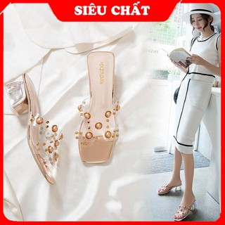 [ẢNH THẬT]  Dép Chữ H | Dép Chữ H Đính Đá, Gắn Ngọc Cao Cấp Cực Đẹp