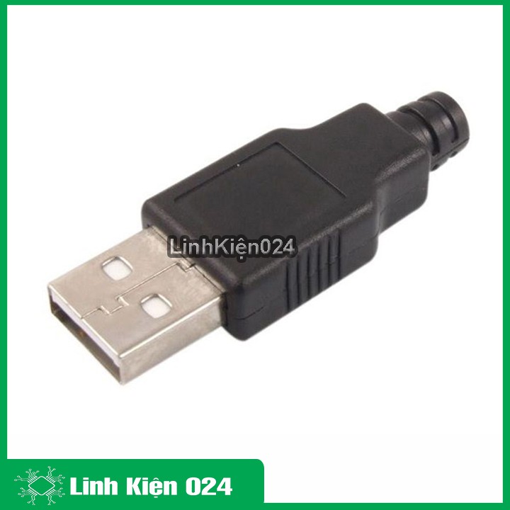 Đầu Jack Cổng USB A Đực 4P + Vỏ | WebRaoVat - webraovat.net.vn