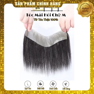 Tóc Giả Che Mái Hói Chữ M Cho Nam Thật 100% Miễn Phí Tạo Kiểu