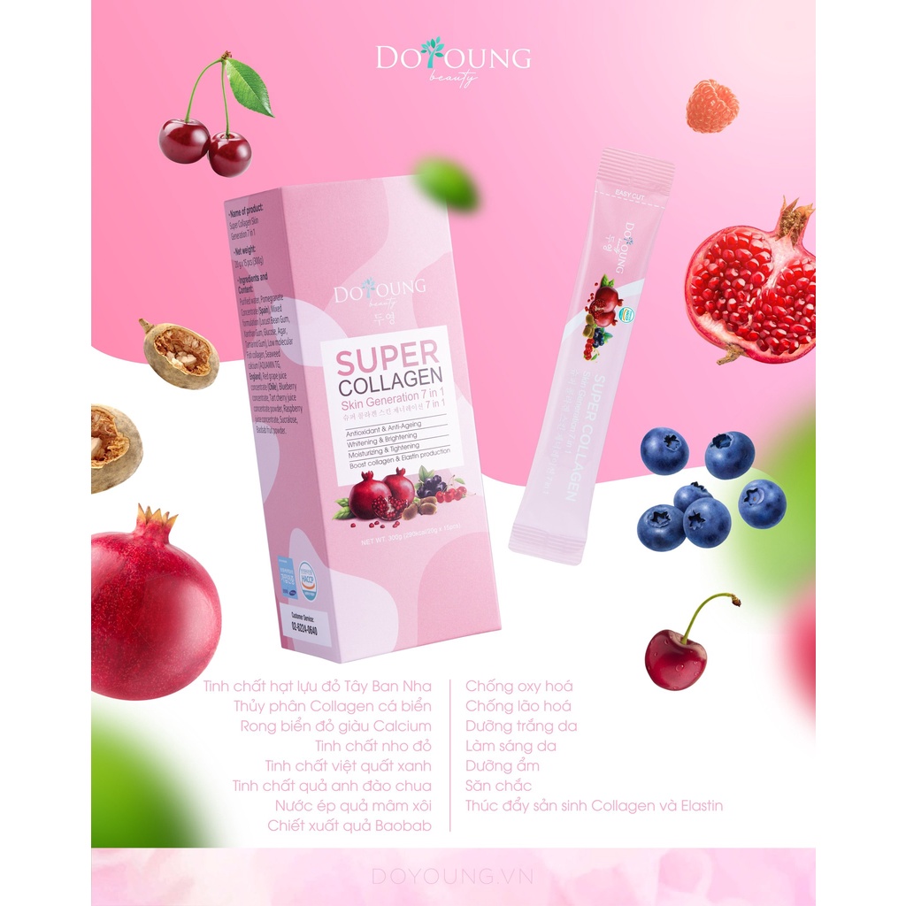 Thạch collagen DoYoung Beauty Super collagen skin generation 7 in 1