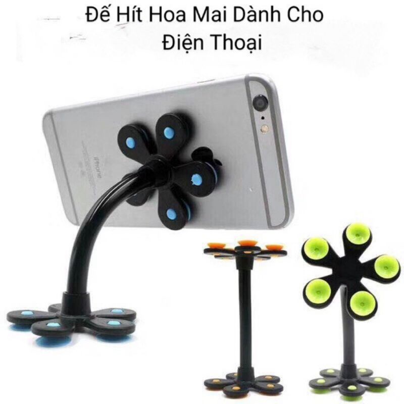 Giá đỡ điện thoại mua 3 tặng 1 loại bông mai ,chân và mặt hút chặt,xoay 360 độ
