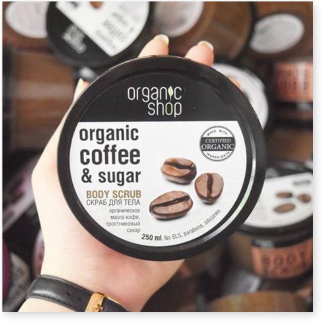 [Mã giảm giá] Tẩy Tế Bào Chết Toàn Thân Organic Shop Organic Coffee & Sugar Body Scrub (250ml)