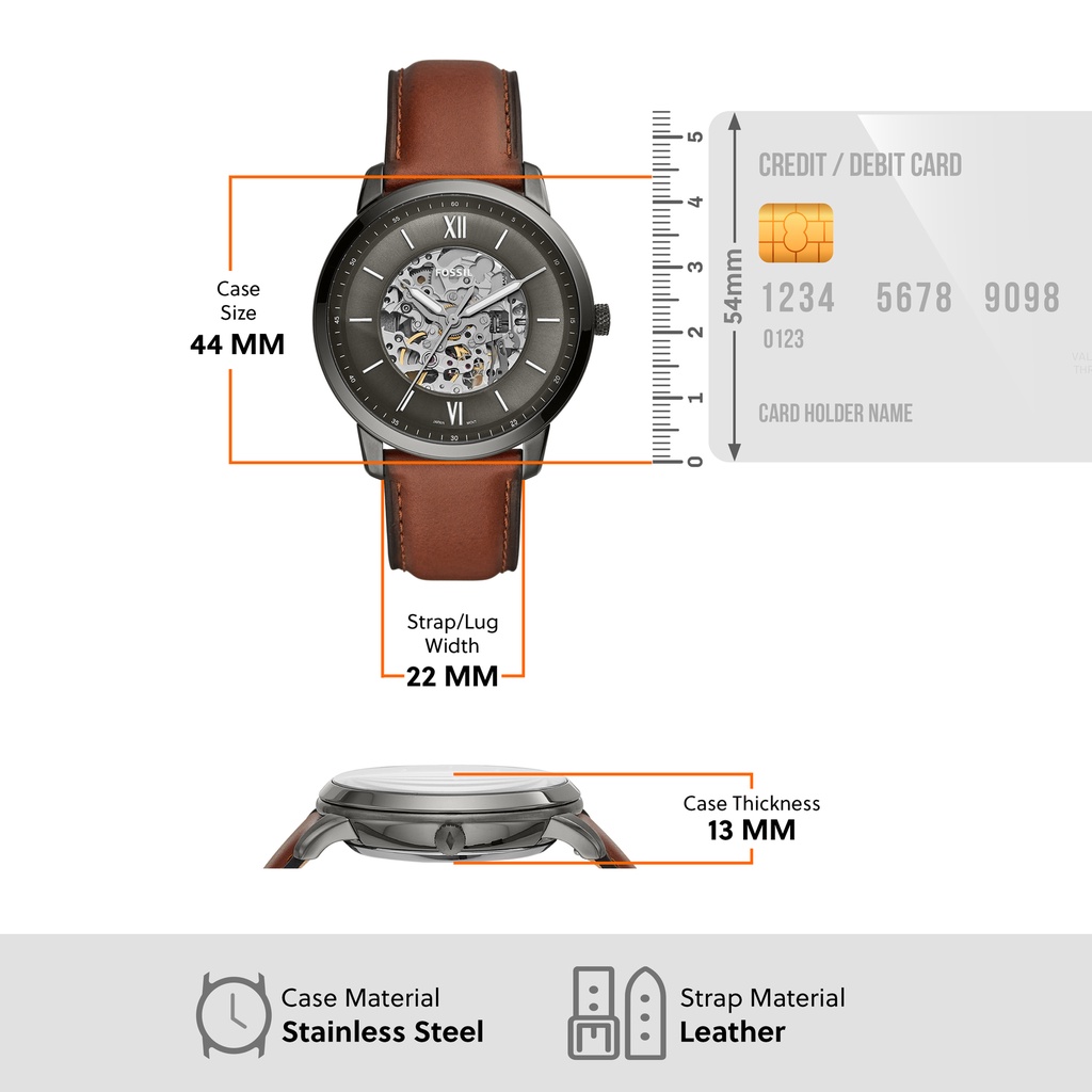 Đồng hồ nam Fossil Neutra ME3161 dây da- màu nâu