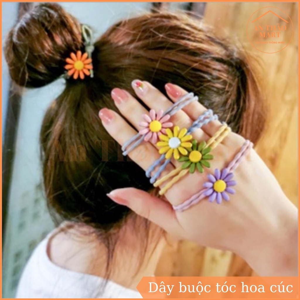 Dây Cột Tóc Hình Hoa Cúc Dễ Thương