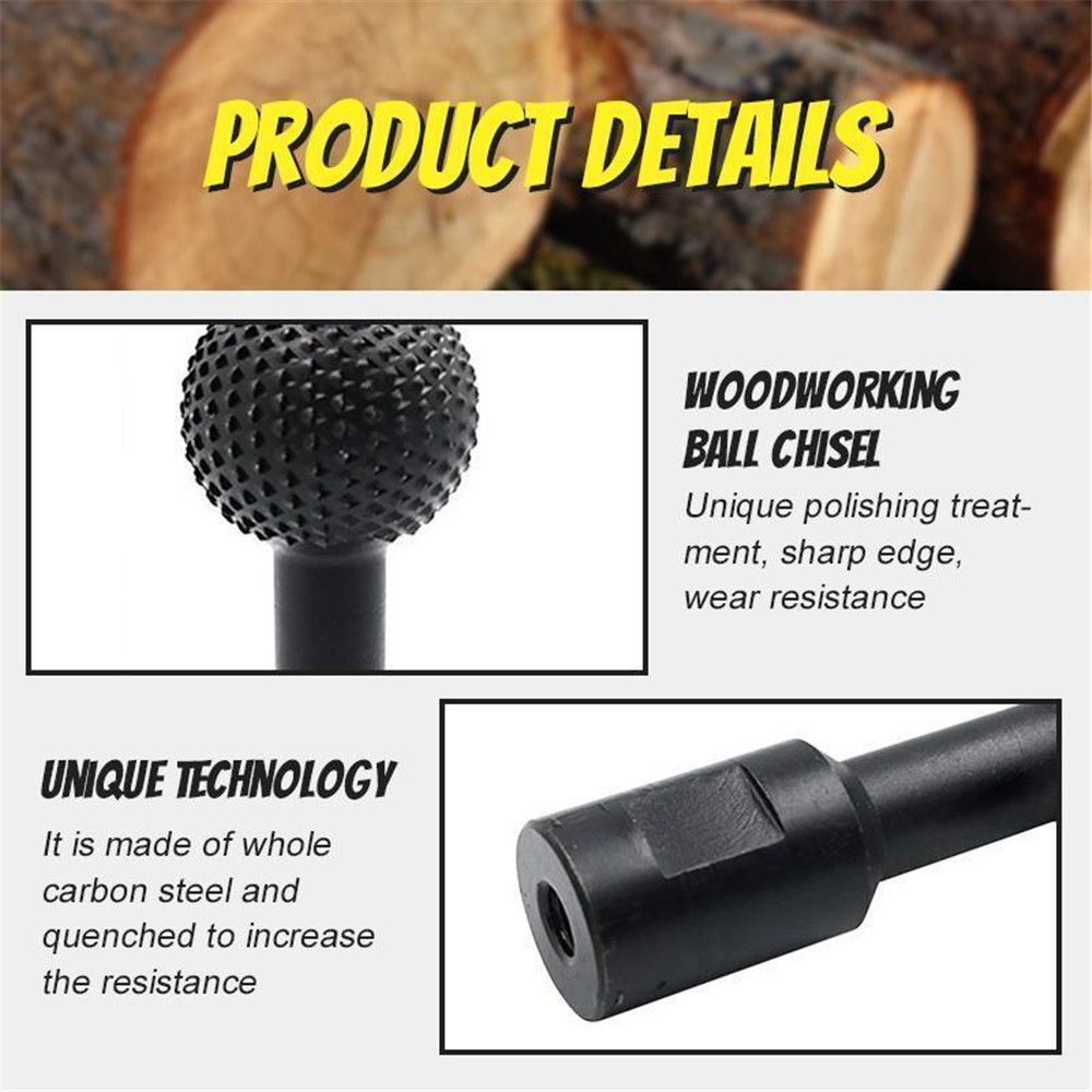 Đầu Mài Đánh Bóng Hình Cầu Dạng Xoay Tròn Dành Cho Máy Mài/Đánh Bóng/ Chạm Khắc Gỗ