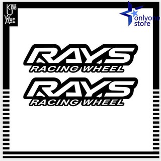 Decal Chữ "Rays Rays" Dán Trang Trí Xe Ô Tô