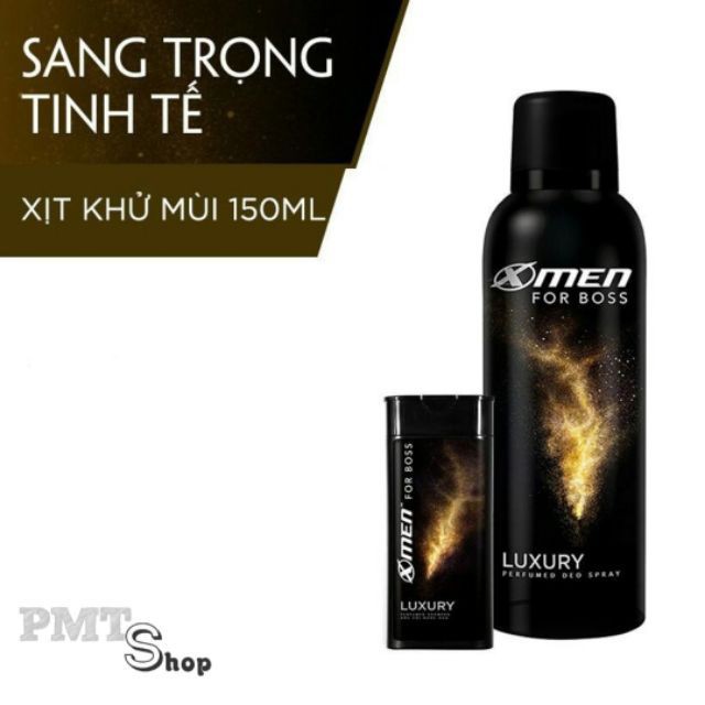 TOP MEN -  Xịt khử mùi X-Men for Boss Luxury 150ml hương thơm tinh tế - Xmen nước hoa toàn thân  - Store Hàng Việt