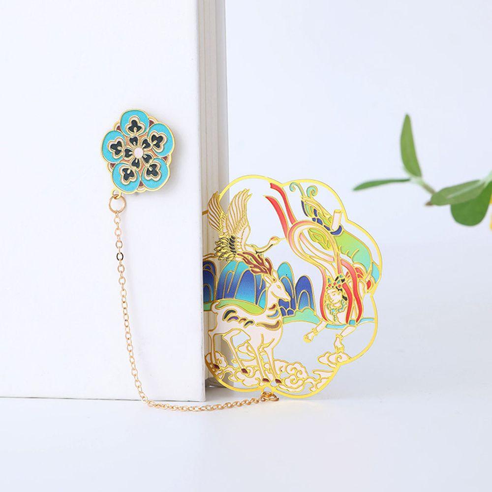 Lakamier Đánh Dấu Trang Sách Bằng Đồng Thau Phối Tua Rua Phong Cách Retro Cho Học Sinh / Văn
