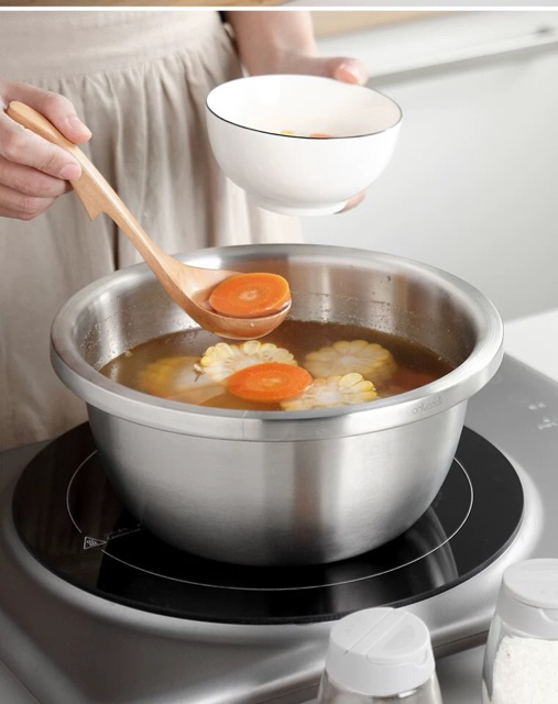 BỘ THAU+RỔ INOX 304 - Onlycook nhiều kích thước