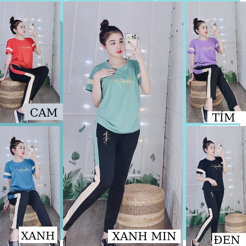 Đồ bộ nữ, bộ mặc nhà set bộ quần dài nữ bigsize JULYNA QD02 DÀI SỌC CHỮ KÍ PHỐI