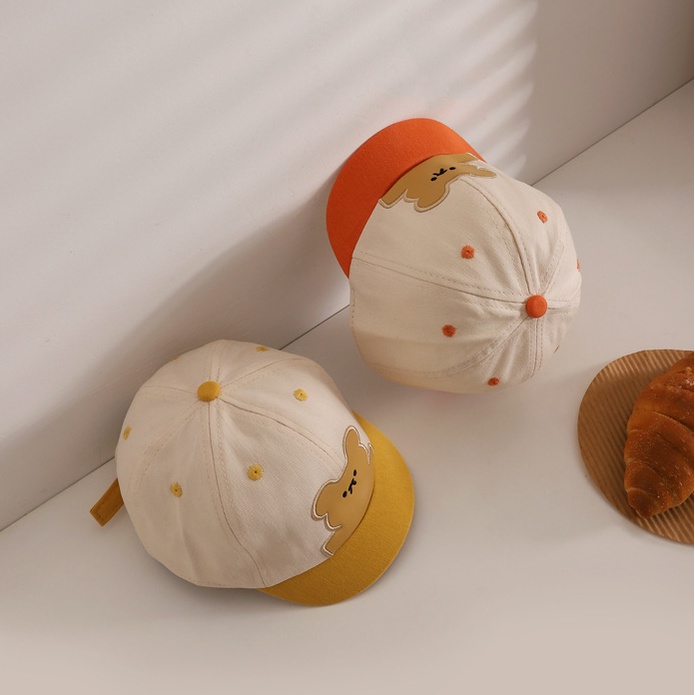 Mũ Lưỡi Trai Che Nắng Bằng Da Thiết Kế Hình Gấu Đáng Yêu Dành Cho Bé