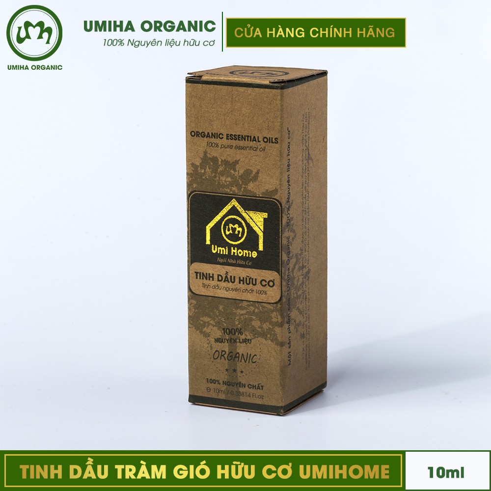 Tinh dầu tràm hữu cơ Umiha (10ml/50ml) nguyên chất dùng xông tắm xoa côn trùng cắn đốt cho mọi lứa tuổi