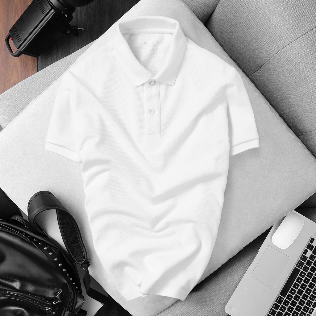 Áo Polo basic, Áo thun polo basic trắng trơn BMEN form regular fit phù hợp đàn ông Việt Nam, vải cao cấp thoáng mát