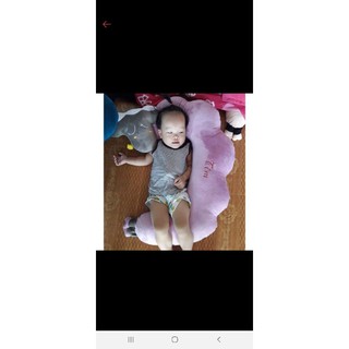 Combo gối bé Bảo Hân màu tím cà. Mít (màu hồng phấn)