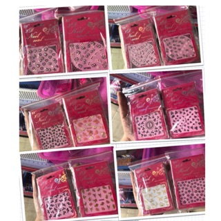 Sticker Dán móng tay bìa đỏ