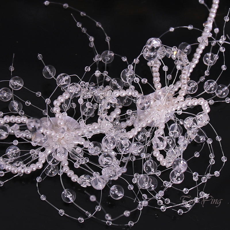 Băng đô cài tóc GETNOIVAS đính hạt pha lê handmade thời trang dự tiệc cho nữ