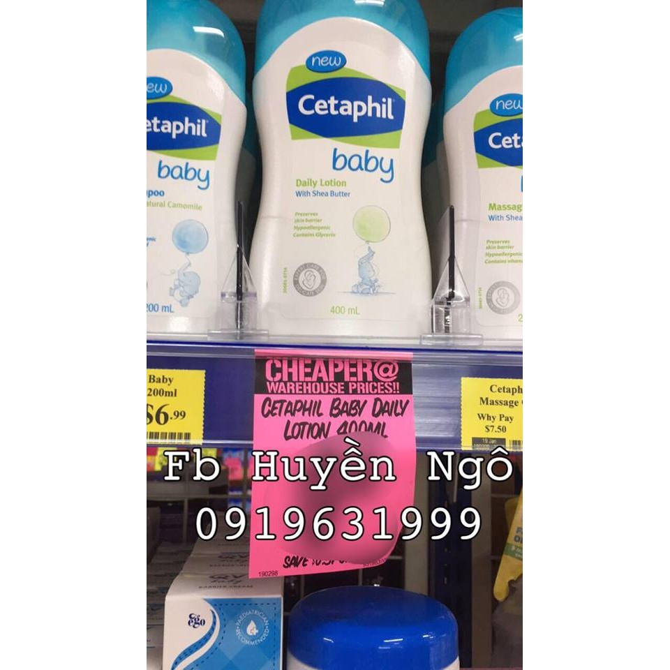 Kem dưỡng ẩm hằng ngày cho bé Cetaphil Baby Daily Lotion 400ml