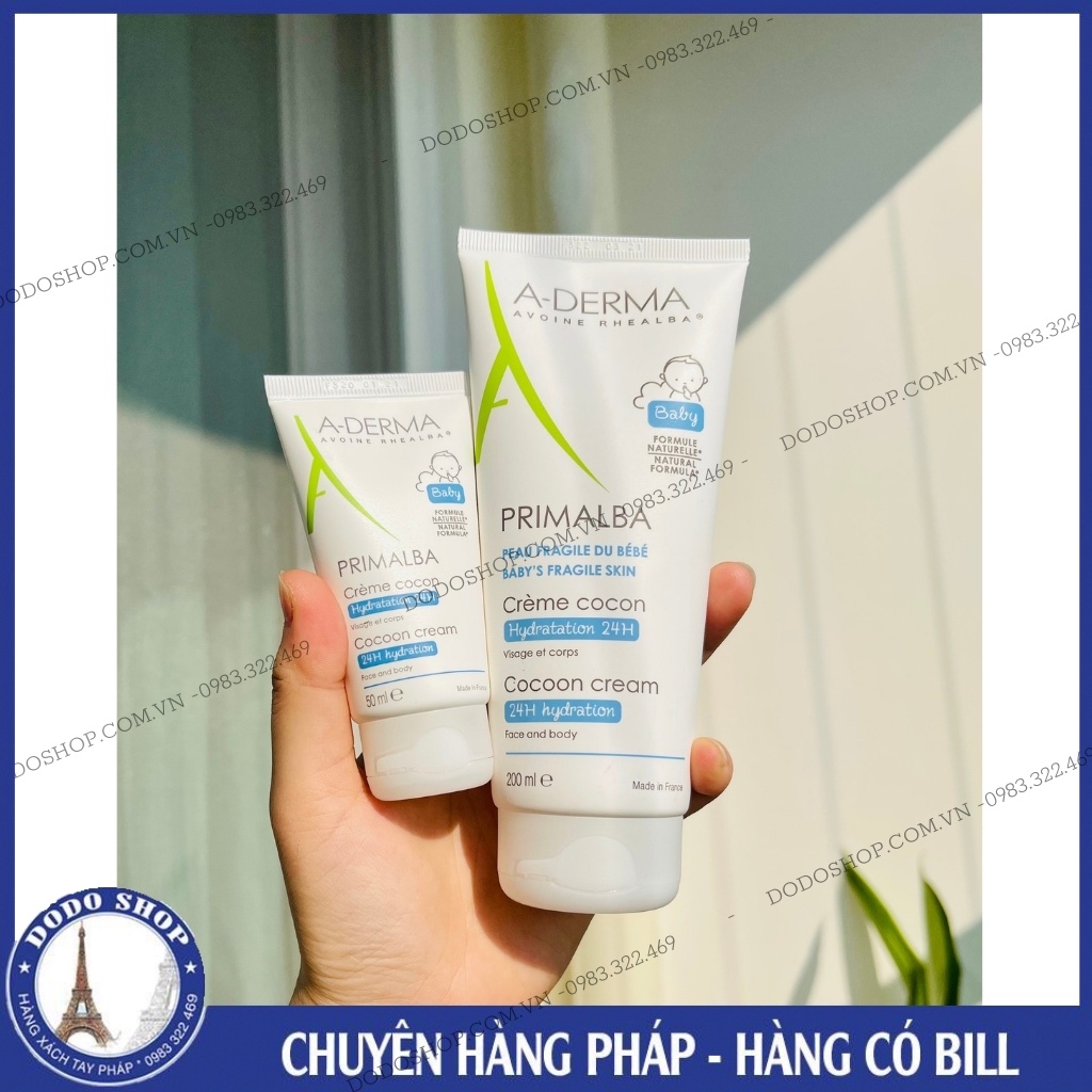 Kem dưỡng ẩm A-derma Primalba Cocoon dưỡng ẩm, chăm sóc da toàn diện cho bé, da nhạy cảm, Aderma primalba