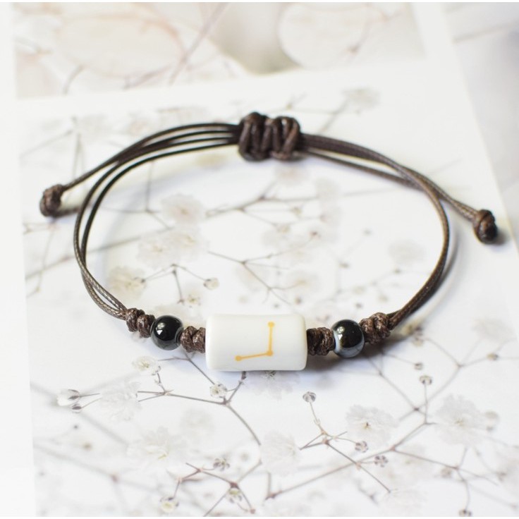 Vòng tay phong thuỷ 12 cung hoàng đạo gốm sứ trắng | BigBuy360 - bigbuy360.vn