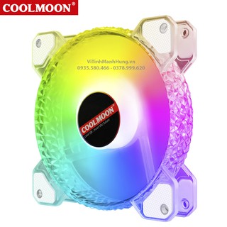 Mua Quạt CoolMoon D - Fan CoolMoon D  Led RGB 12cm  6 pin  1200rpm  đồng bộ hub CoolMoon.