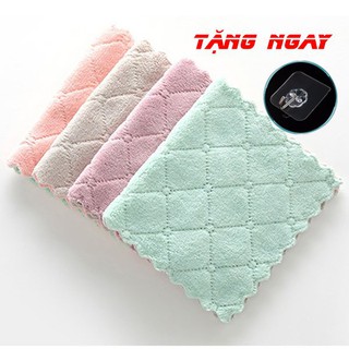 Combo 5 Khăn lau bếp, khăn lau đa năng 2 mặt siêu mềm, siêu thấm hút Kích thước 16x27cm