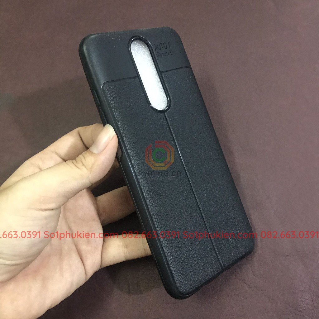 Ốp lưng Xiaomi Redmi K30 dẻo đen  giả da auto focus siêu bền