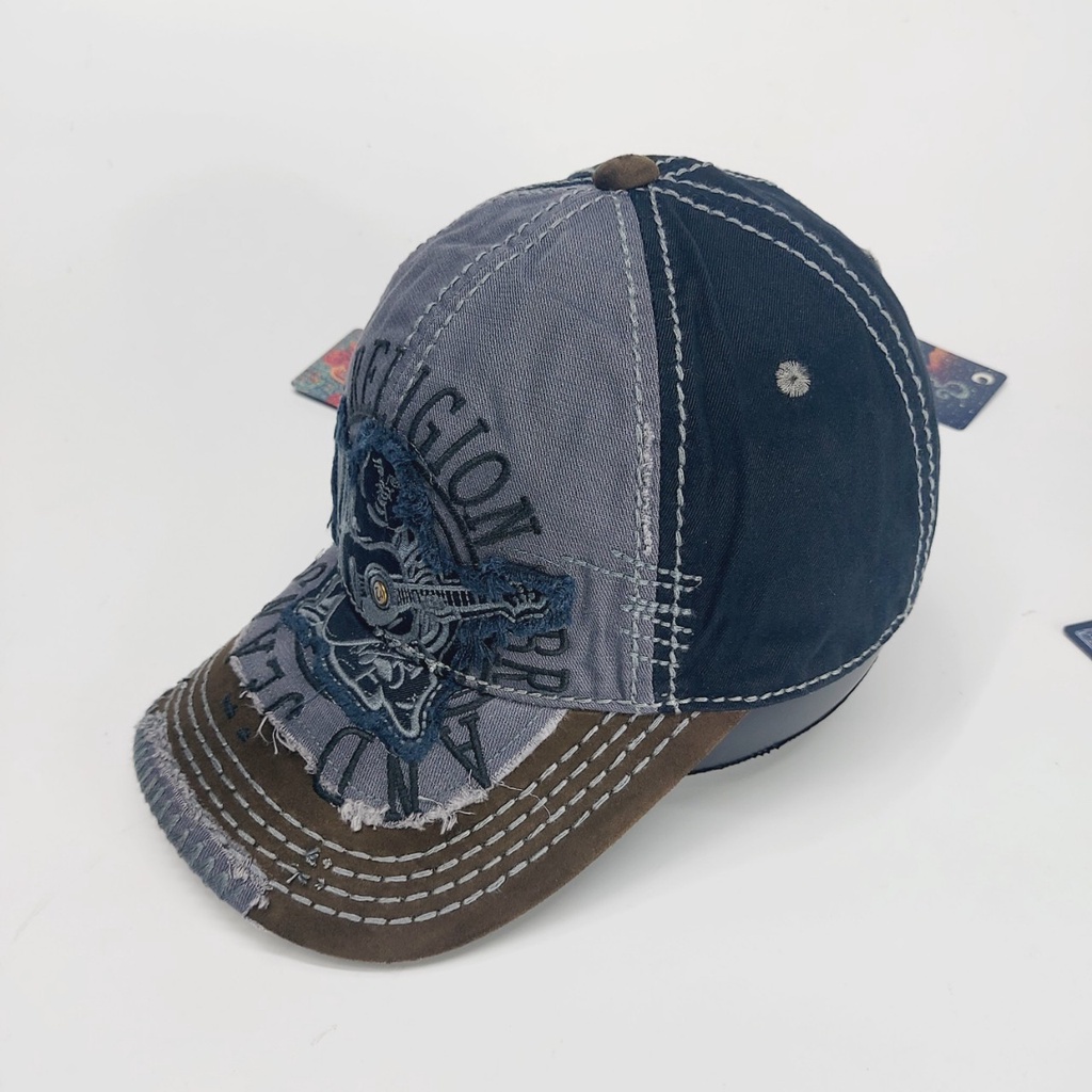 Mũ ông địa , Nón true địa đàng da lộn thêu full phối màu cực đẹp