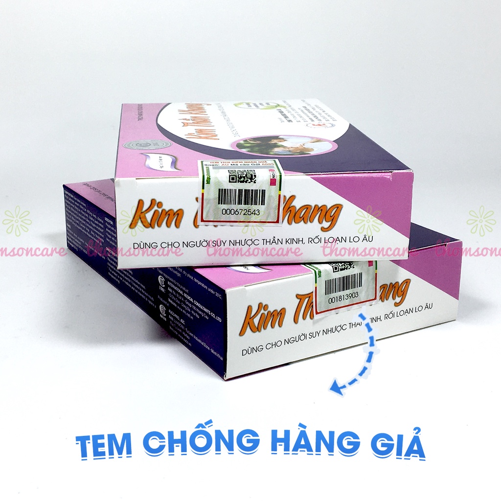 Kim Thần Khang - Giúp ngủ ngon dưỡng tâm, an thần, giảm mất ngủ, rối loạn lo âu - Mua 6 tặng 1 bằng tem tích điểm