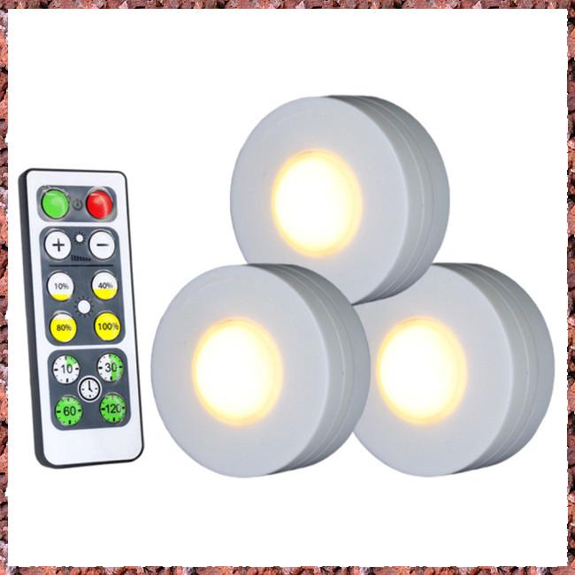 Bộ 3 đèn LED không dây có điều khiển từ xa