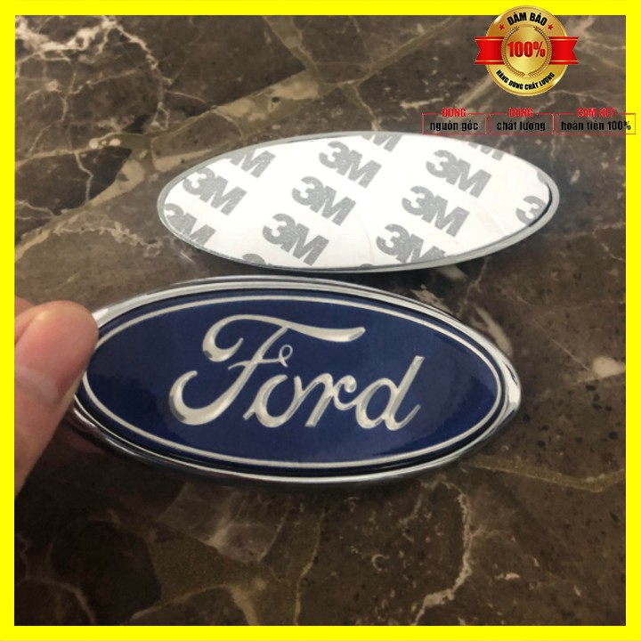 1 chiếc Logo biểu tượng trước và sau xe ô tô Ford  Kích thước 11.5cm*4.5cm chất liệu Nhựa ABS mã KLJ115