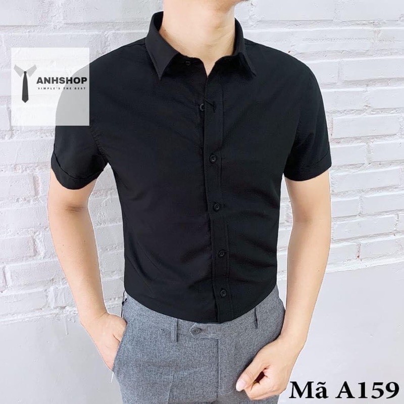 BÁN SỈ SƠ MI NAM NGẮN TAY CHẤT COTTON LỤA K NHĂN NHÀU CHẤT MÁT | BigBuy360 - bigbuy360.vn