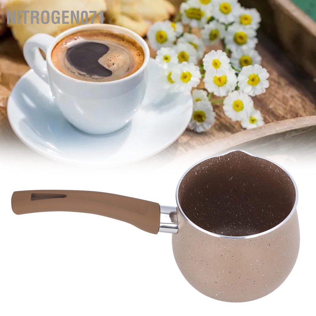 Nồi mini đun sữa cà phê có tay cầm chống tràn tiện dụng - không dính chống đóng cặn để nấu ăn Nitrogen071