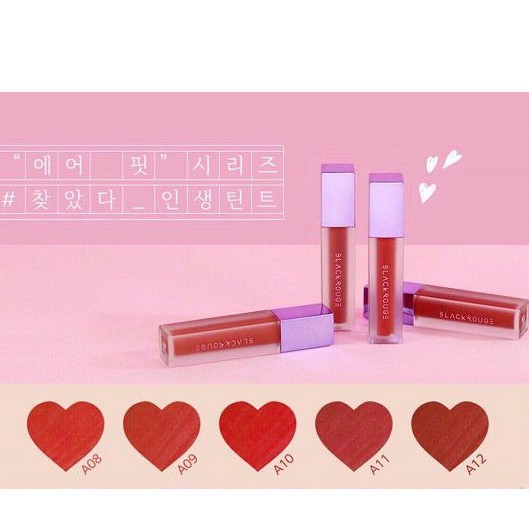 Son Kem Lì BLACK ROUGE Airfit Velvet 4.5g Ver 2 (A8-A12, Son Kem Vỏ Tím) - SHOP DIỆU HUYỀN