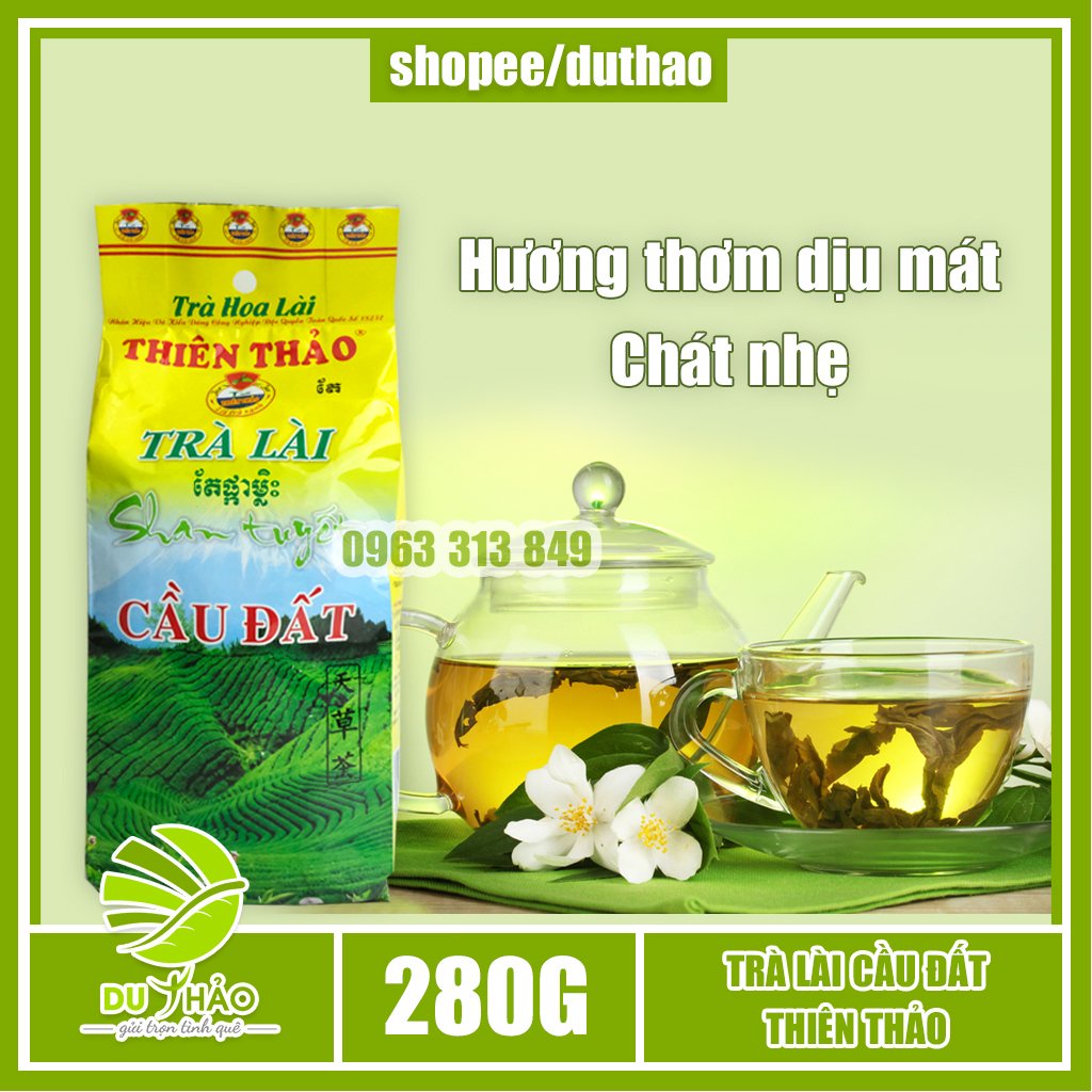 Trà lài Đà Lạt hiệu Thiên Thảo hương thơm nhẹ nhàng dùng kèm bánh rất ngon, trà Việt Nam- Vietnamese tea