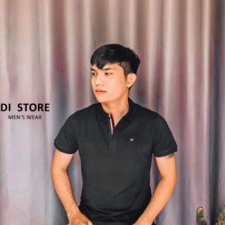 Áo thun polo basic đen