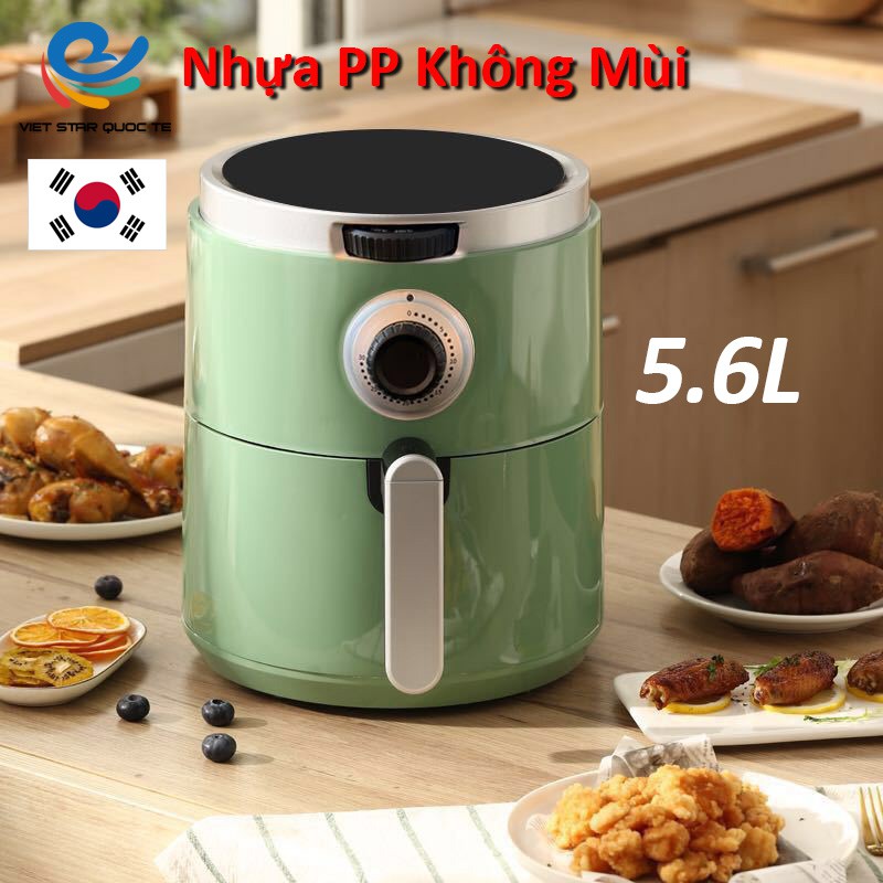 Nồi Chiên không Dầu, Nồi Chiên Ko Dầu Dung Tích Lớn 5.6L,công Nghệ Hàn Quốc,dễ Dàng Sử Dụng, An Toàn Sức Khỏe VS8063