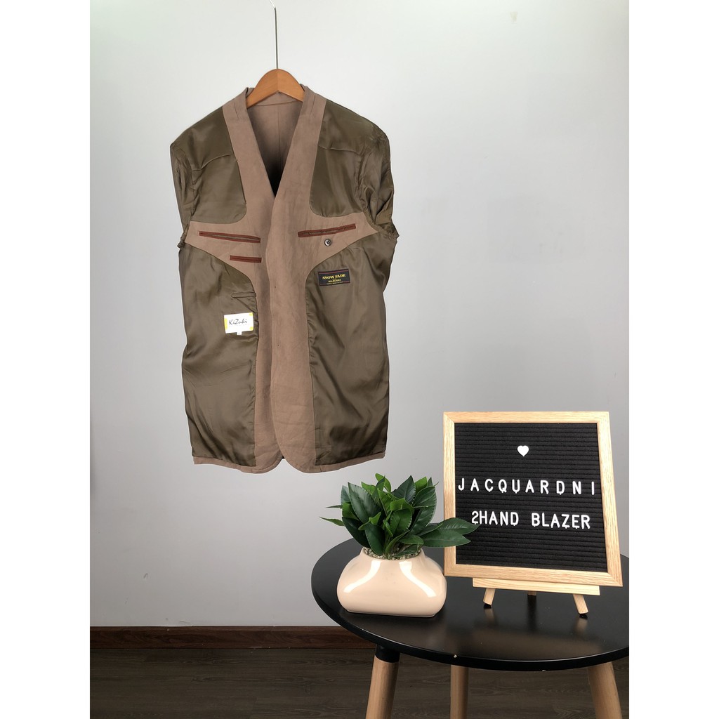 (Hàng si Nhật Bản) Áo blazer 2hand nam NÂU RÊU của KIZUKI JACBLJ52