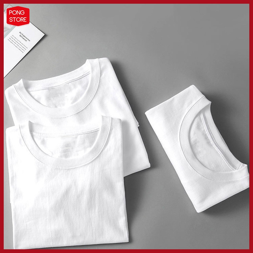 Áo thun nam cổ tròn in MarveI Logo, áo thun unisex form rộng màu trắng chất thun mềm mịn Pongshop
