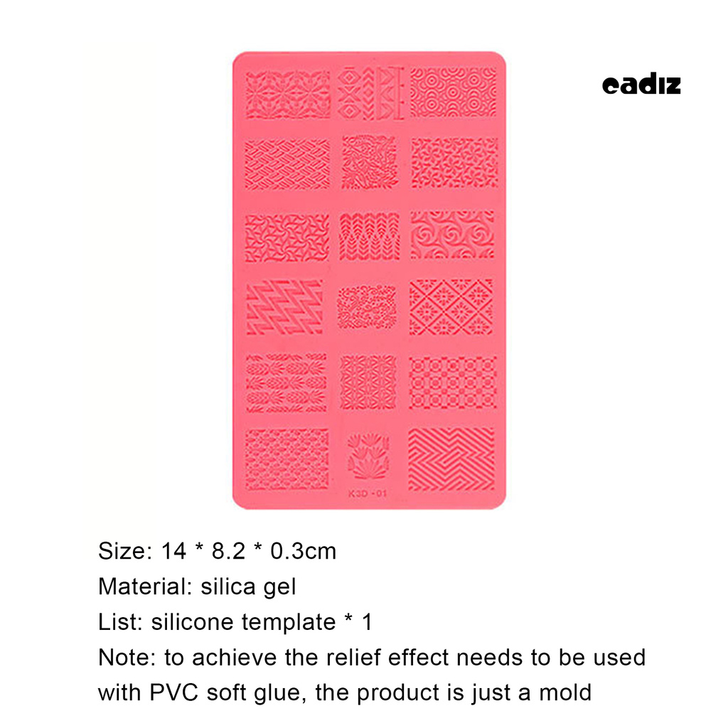 [Hàng mới về] Khuôn silicon tạo họa tiết nhiều màu sắc trang trí móng tay nghệ thuật thời trang dành cho phái đẹp