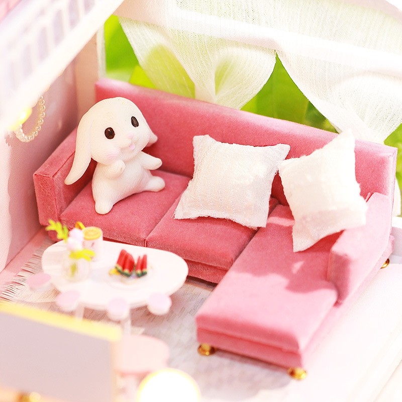 Mô hình nhà DIY Doll House Mid Summer Dream Kèm Mica Chống bụi, Bộ dụng cụ và Keo dán