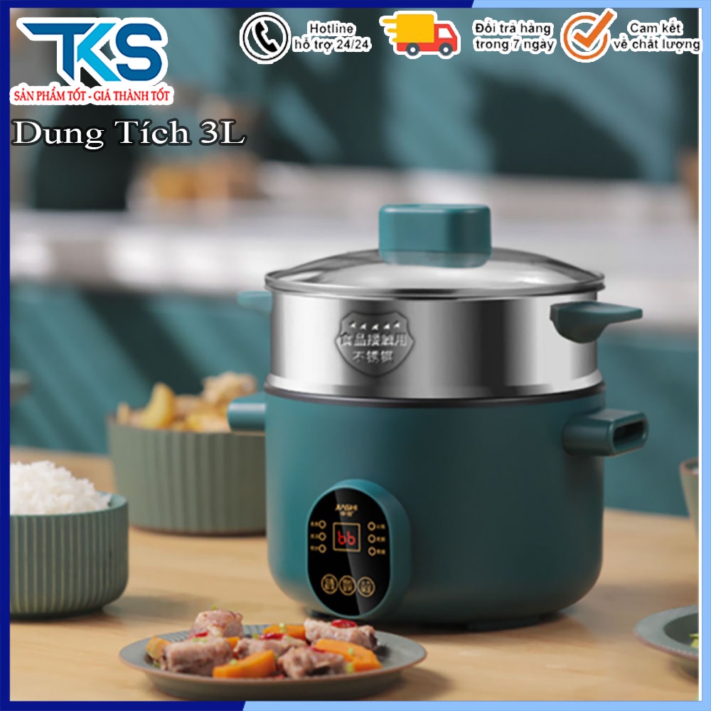 Nồi Lẩu Điện Đa Năng JIASHI 1/2 Tầng, Chảo Điện Đa Năng