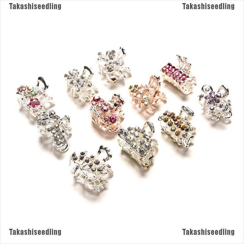 Kẹp Tóc Càng Cua Đính Đá Hình Hoa Nhỏ Dễ Thương