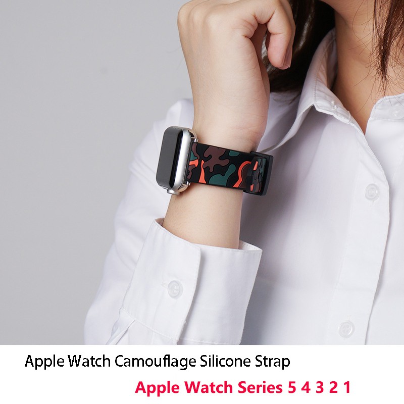 Dây đeo thay thế jansin bằng silicone mềm nhiều màu sắc thích hợp cho apple watch 7 41mm 45mm 40mm 44mm 42mm 38mm
