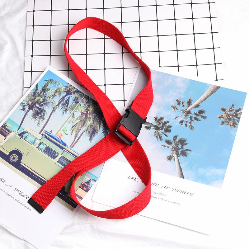 Dây nịt làm bằng vải mặt hình vuông phong cách thời trang dành cho nữ