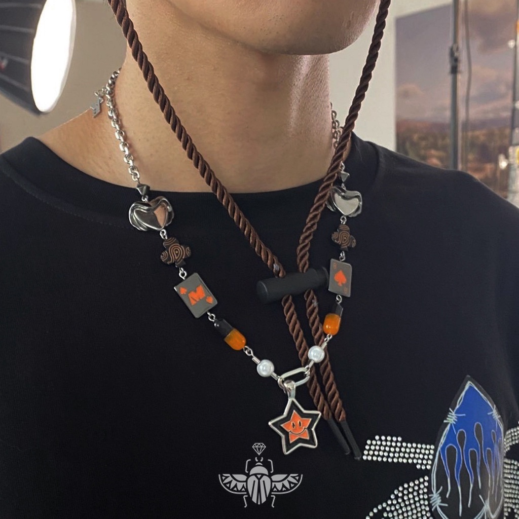 Vòng cổ Mặt Ngôi Sao Mặt Cười May Mắn Thời Trang Cho Cặp Đôi