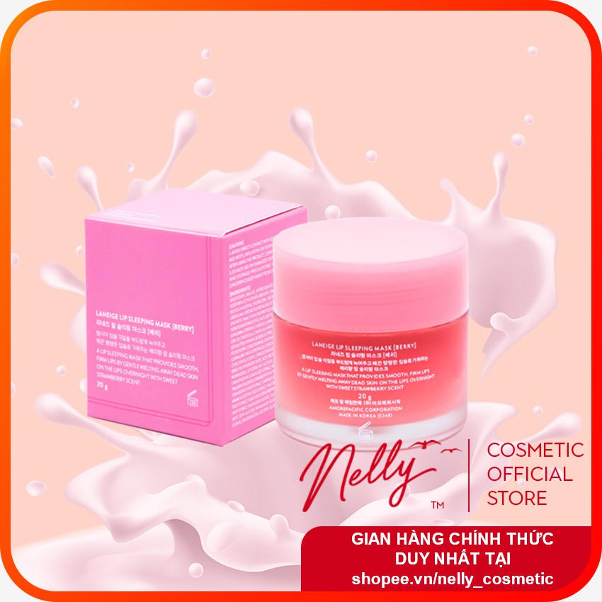 (❤️ SIÊU HOT, SIÊU KHUYẾN MÃI  ❤️) Mặt nạ ngủ cho môi Laneige 20g Lip Sleeping Mask, Mặt nạ ngủ môi Laneige Berry hàn qu