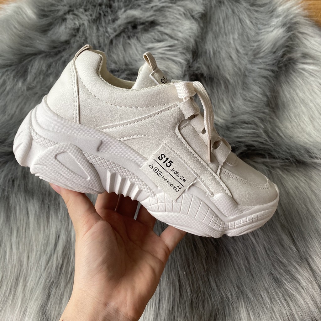 [Mã FAMAYWA2 giảm 10k đơn từ 50k] Giày thể thao nữ HAPU đế cao da đẹp S15 siêu hot , mới nhất 2021 | BigBuy360 - bigbuy360.vn